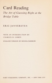 Cover of: Card reading: the art of guessing right at the bridge table.