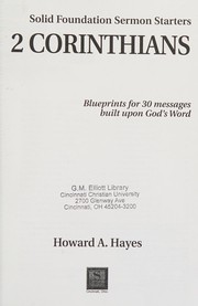 Cover of: Second Corinthians by Howard A. Hayes