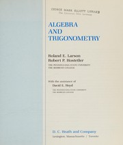 Cover of: Algebra and trigonometry by Ron Larson