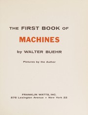 Cover of: The first book of machines.