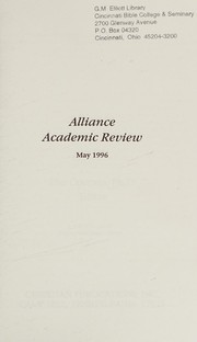 Alliance academic review 1996 by Elio Cuccaro