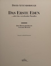 Cover of: Das erste Eden ... oder das verschenkte Paradies by David Attenborough