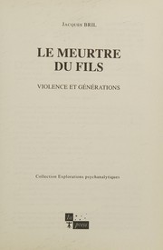 Le meurtre du fils by Jacques Bril