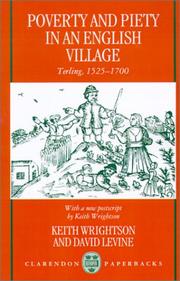 Cover of: Poverty and piety in an English village | Keith Wrightson
