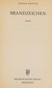 Cover of: Brandzeichen: Roman