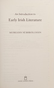 An introduction to early Irish literature by Muireann Ní Bhrolcháin