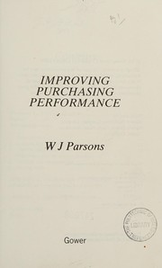 Cover of: Improving purchasing performance