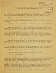 Cover of: Statement by J.T. Jardine at the Bureau chiefs' conference, Sat., Mar. 11 [1934]