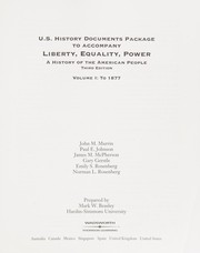 U. S. history documents package to accompany Liberty, equality, power by Mark W. Beasley