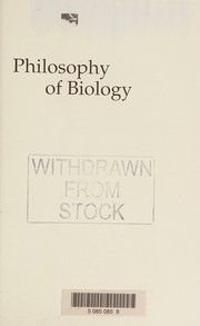 Cover of: Philosophy of biology by Elliott Sober