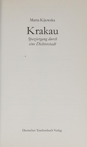 Cover of: Krakau: Spaziergang durch eine Dichterstadt