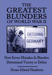 Cover of: The Greatest Blunders of World War II