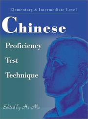 Cover of: Chinese Proficiency Test Technique: Elementary & Intermediate Level