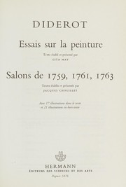 Cover of: Essais sur la peinture: Salons de 1759, 1761, 1763