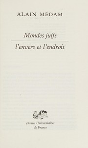 Cover of: Mondes juifs: l'envers et l'endroit