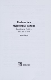 Cover of: Racisms in a Multicultural Canada: Paradoxes, Politics, and Resistance