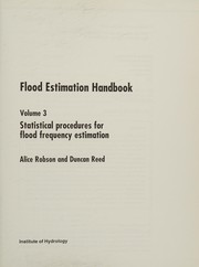 Cover of: Flood estimation handbook. by 