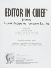 Editor In Chief, Beginning Book by Carrie Beckwith