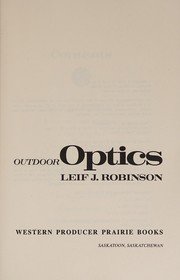 Cover of: Outdoor optics by Leif J. Robinson