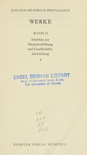 Cover of: Schriften zur Menschenbildung und Gesellschaftsentwicklung