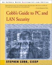 Cover of: Cobbs Guide to PC and Lan Security