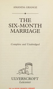 Cover of: The Six-Month Marriage