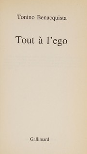 Cover of: Tout à l'ego. by Tonino Benacquista