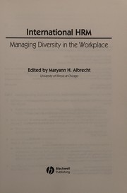 Cover of: International HRM: managing diversity in the workplace