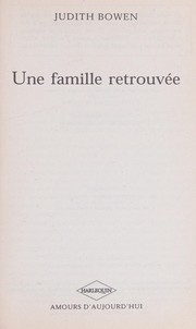 Cover of: Une famille retrouvée by Judith Bowen