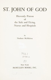 Cover of: St. John of God by Norbert McMahon