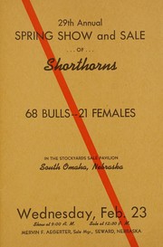 29th annual spring show and sale of shorthorns by Mervin F. Aegerter