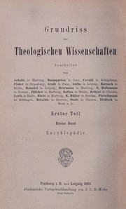 Cover of: Theologische encyklopädie