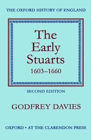 Cover of: The Early Stuarts, 1603-1660 by Godfrey Davies