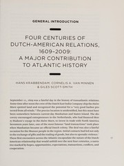 Four centuries of Dutch-American relations 1609-2009 by Hans Krabbendam, Cornelis A. van Minnen, Giles Scott-Smith