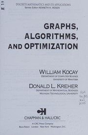 Graphs, algorithms, and optimization by William Kocay