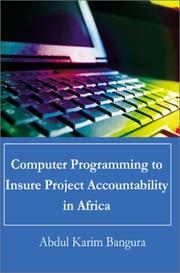 Cover of: Computer Programming to Insure Project Accountability in Africa