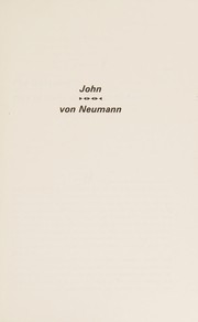 Cover of: John von Neumann by Macrae, Norman