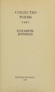 Cover of: Collected poems, 1967. by Elizabeth Jennings