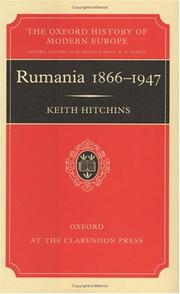 Cover of: Rumania, 1866-1947 by Keith Hitchins