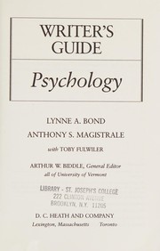 Cover of: Writer's guide: psychology