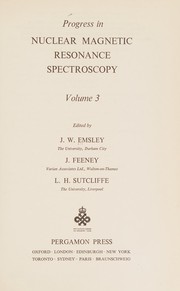Cover of: Progress in nuclear magnetic resonance spectroscopy