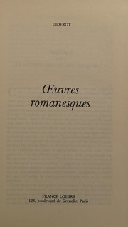 Cover of: Œuvres romanesques