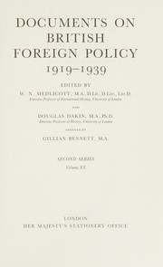 Cover of: Documents on British foreign policy, 1919-1939. Second series.