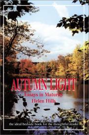 Cover of: Autumn Light: Essays in Maturity