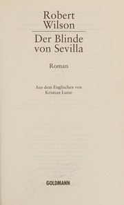 Cover of: Der Blinde von Sevilla: Roman