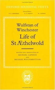 Cover of: The life of St. Aethelwold by Wulfstan of Winchester