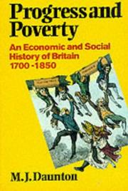 Cover of: Progress and poverty: an economic and social history of Britain, 1700-1850