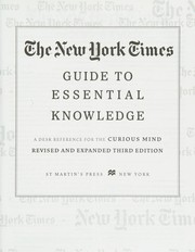 Cover of: The New York times guide to essential knowledge: a desk reference for the curious mind