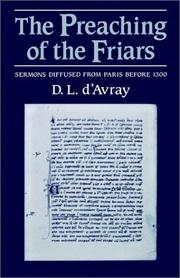 The preaching of the friars by D. L. D'Avray