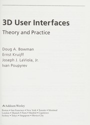 Cover of: 3D user interfaces by Doug A. Bowman ... [et al.].